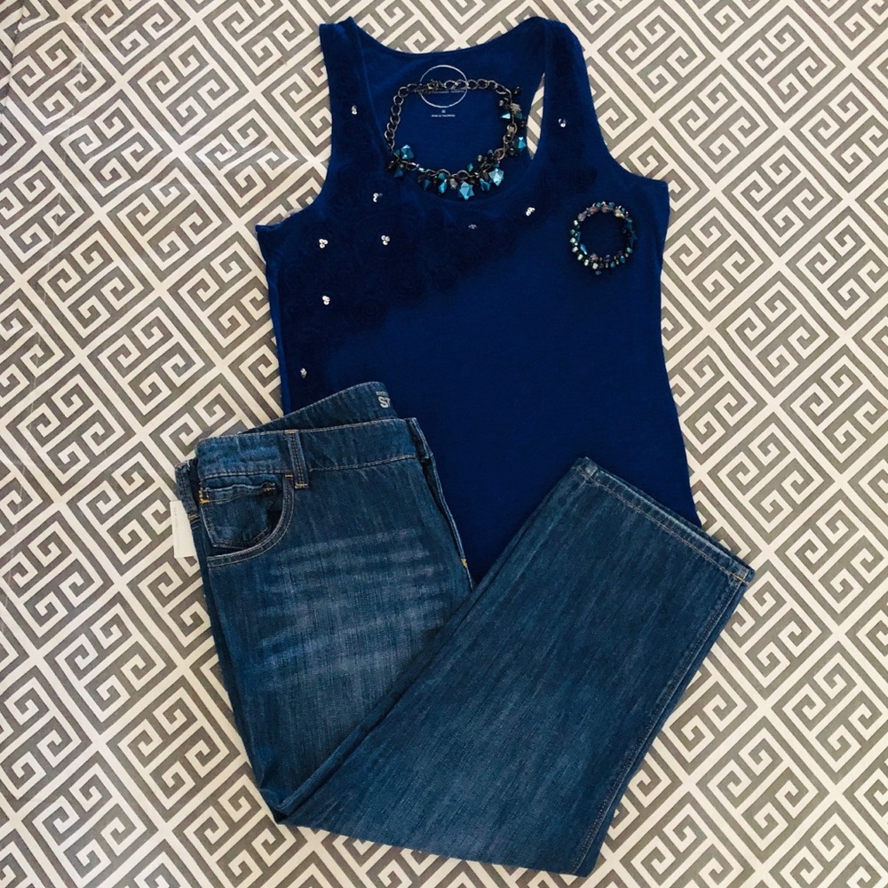 BOYFRIEND CROP LOW RISE STRAIGHT LEG JEANS